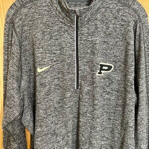 Nike Purdue Boilermakers Men’s XXL Heather Gray Quarter-Zip Pullover